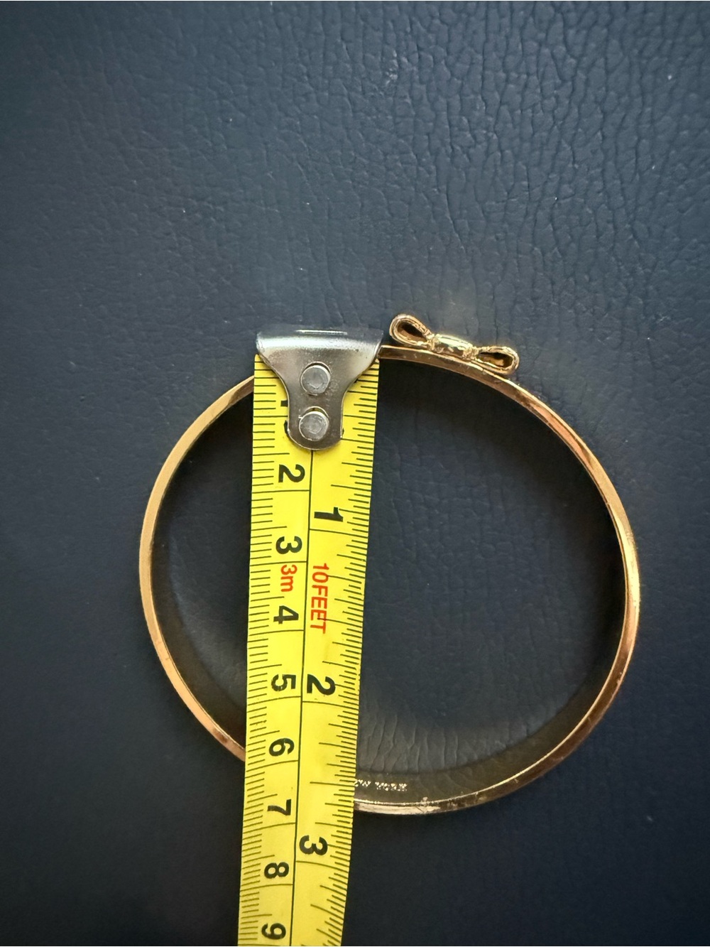 Kate Spade New York Gold Bow Bangle Bracelet, Ready Set Bow Ribbon Slip On Cuff - Picture 4 of 5